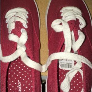 City Sneaks Red Canvas City Sneakers Womens Size 5